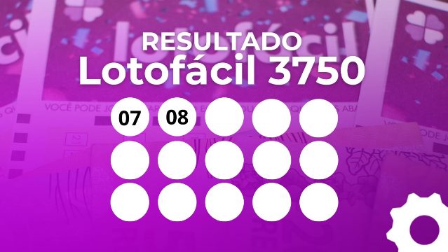 Resultado da Lotofácil 3750 de R$ 8 milhões: veja os 15 números sorteados