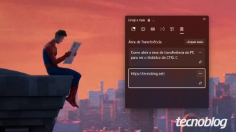 Como abrir a área de transferência do PC para ver o histórico do CTRL C