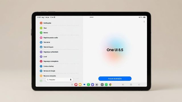 Galaxy Tab S9 FE Plus recebe One UI 8.5 no Brasil
