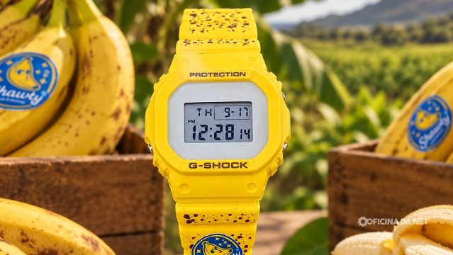 Casio lança novo G-Shock com visual de banana e embalagem inusitada