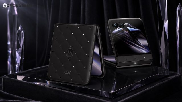 Motorola Razr 70 aparece coberto por cristais em novo vazamento