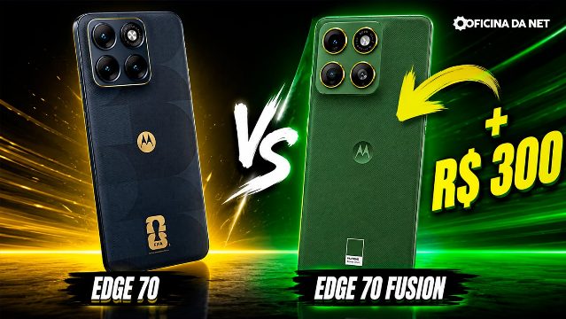 Motorola Edge 70 vs 70 Fusion: R$ 300 reais fazem a diferença