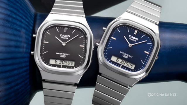 Casio lança novos relógios AQ-240E com visual retrô e preço acessível