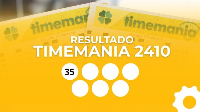 Resultado da Timemania 2410: veja os números sorteados e Time do Coração